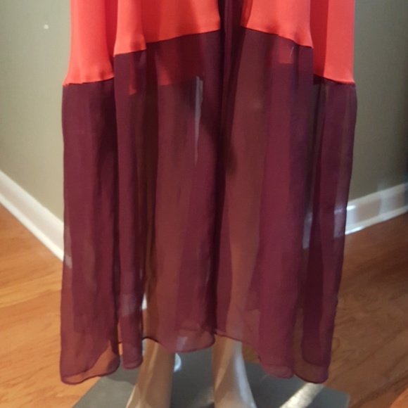 Haute Hippie Red Chiffon Halter Dress M - Picture 4 of 6